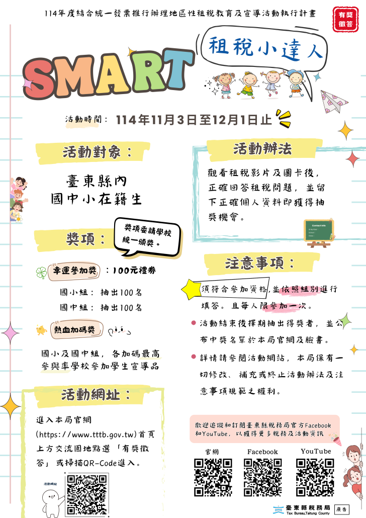 漫遊線上有獎徵答-地價稅篇活動海報